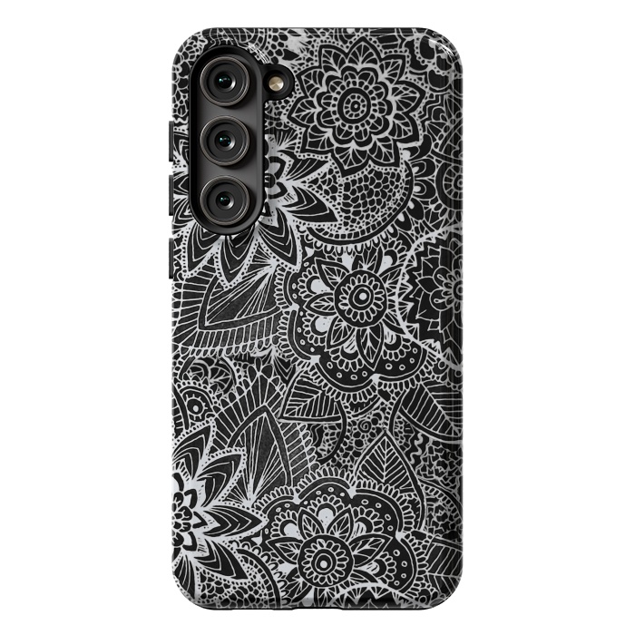 Galaxy S23 Plus StrongFit Floral Doodle G581 by Medusa GraphicArt