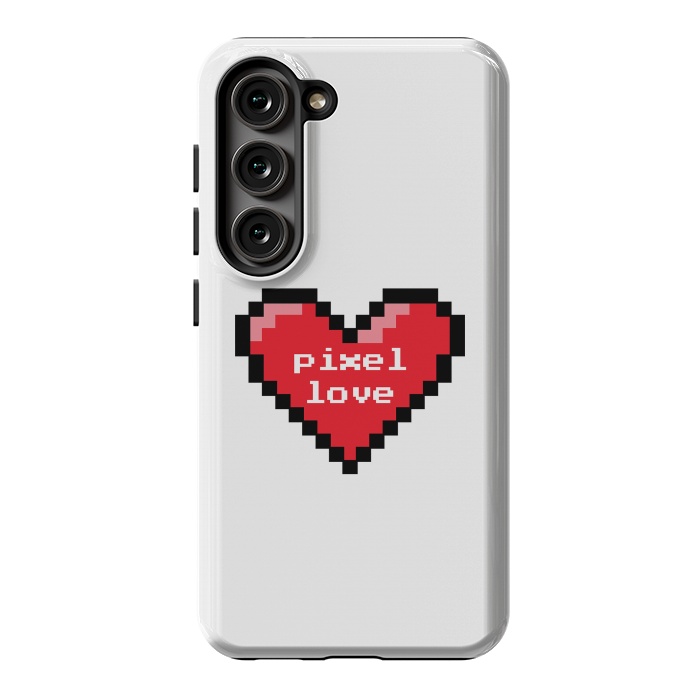 Galaxy S23 StrongFit Pixel love by Laura Nagel