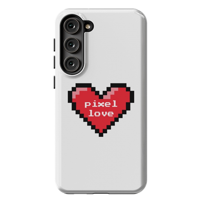 Galaxy S23 Plus StrongFit Pixel love by Laura Nagel