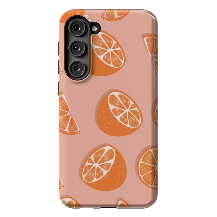 Galaxy S23 Plus StrongFit Orange pattern 03 by Jelena Obradovic