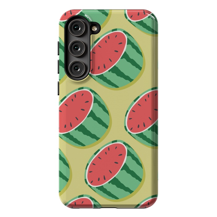Galaxy S23 Plus StrongFit Watermelon pattern 02 by Jelena Obradovic