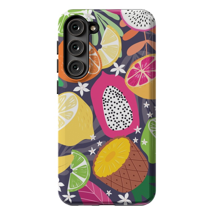 Galaxy S23 Plus StrongFit Tropical fruit pattern 01 by Jelena Obradovic