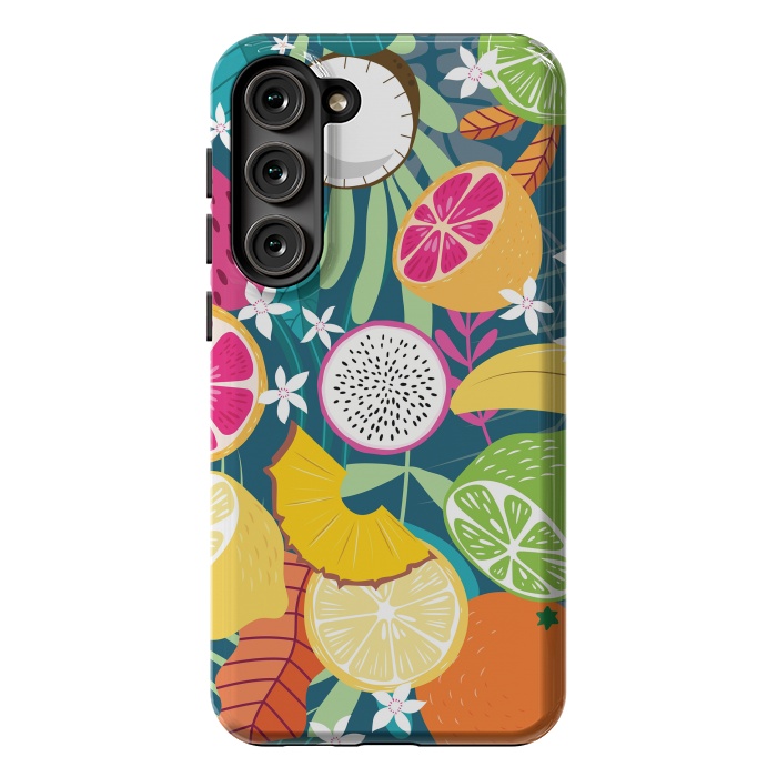 Galaxy S23 Plus StrongFit Tropical fruit pattern 02 by Jelena Obradovic