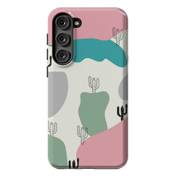 Galaxy S23 Plus StrongFit Mountain Cactus by Creativeaxle