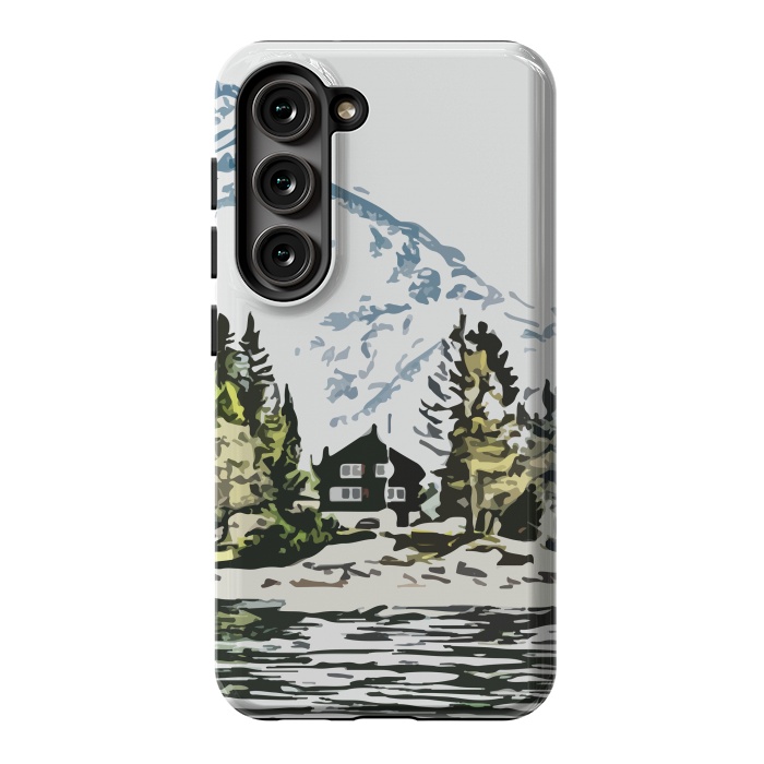 Galaxy S23 StrongFit Mountain Forest by Creativeaxle