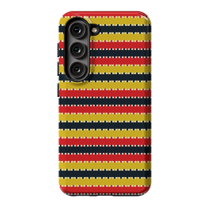 Galaxy S23 StrongFit Plaid Yellow by TMSarts