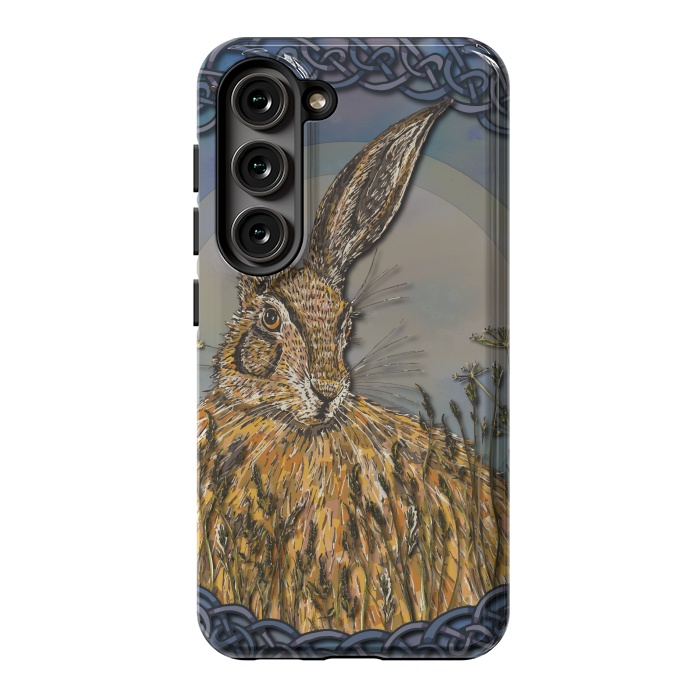 Galaxy S23 StrongFit Celtic Hare by Lotti Brown