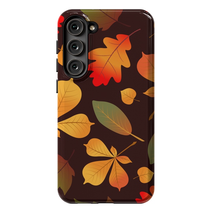 Galaxy S23 Plus StrongFit Autumn Leaf Pattern Design by ArtsCase