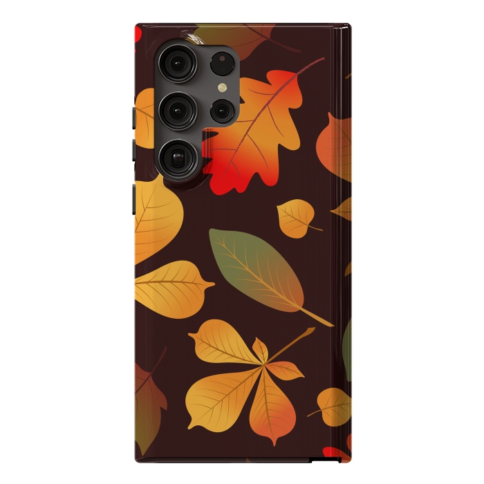Galaxy S23 Ultra StrongFit Autumn Leaf Pattern Design by ArtsCase