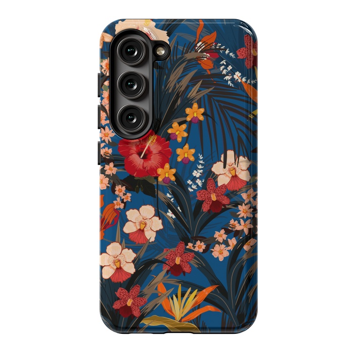Galaxy S23 StrongFit Fashionable Tropical Environment with Deep Jungle Plants by ArtsCase