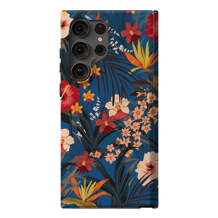 Galaxy S23 Ultra StrongFit Fashionable Tropical Environment with Deep Jungle Plants by ArtsCase