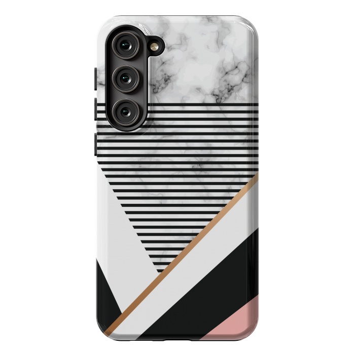Galaxy S23 Plus StrongFit Geometric Marble Design by ArtsCase