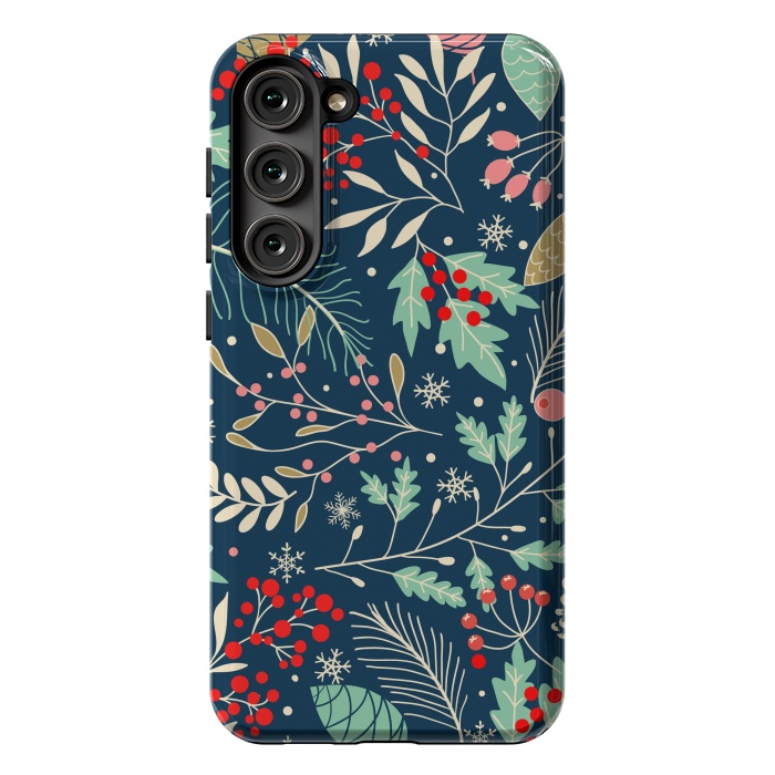Galaxy S23 Plus StrongFit Christmas Floral Design III by ArtsCase