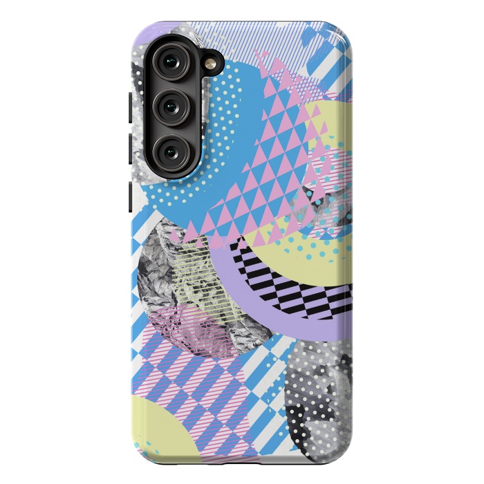 Galaxy S23 Plus StrongFit Multicoloured playful pop-art collage by Oana 