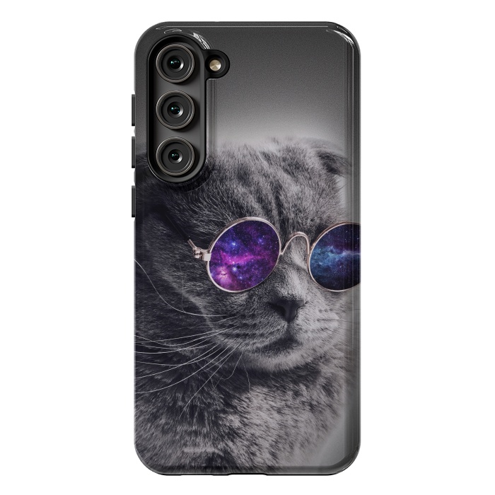 Galaxy S23 Plus StrongFit Cat wearing sunglasses  by Winston