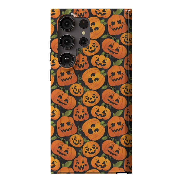 Galaxy S23 Ultra StrongFit Funny Jack-O-Lanterns by Noonday Design