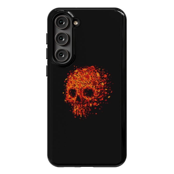 Galaxy S23 Plus StrongFit Autumn Skull - Fall Leaves by Vó Maria