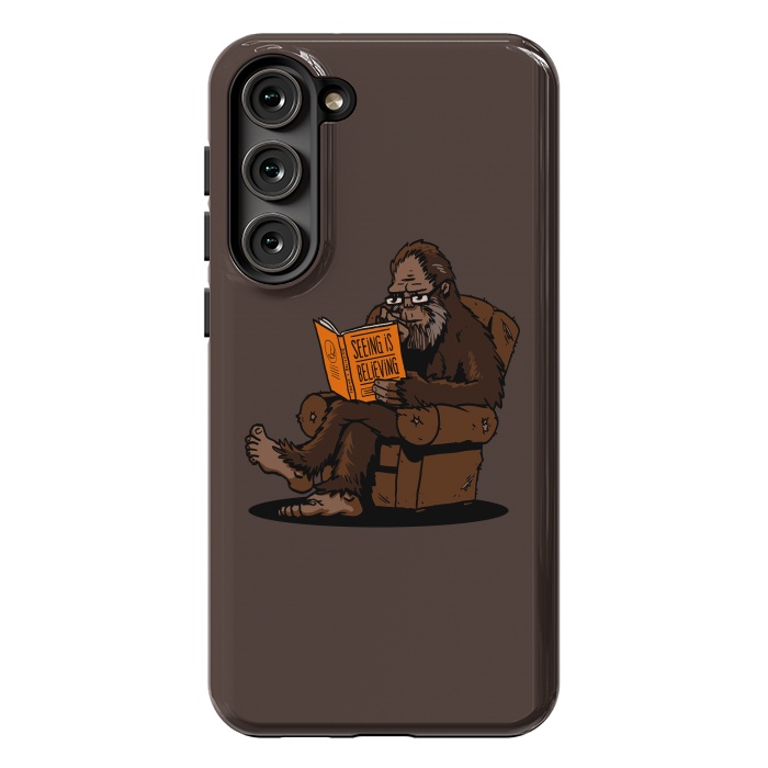 Galaxy S23 Plus StrongFit BigFoot Reading Book - Seeing is Believing by Vó Maria