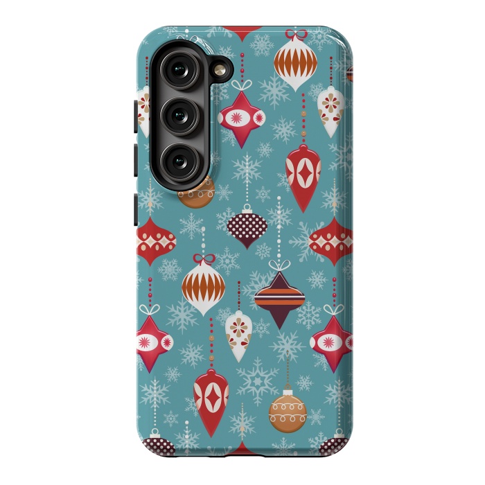 Galaxy S23 StrongFit Colorful decorated Christmas ornaments by Oana 
