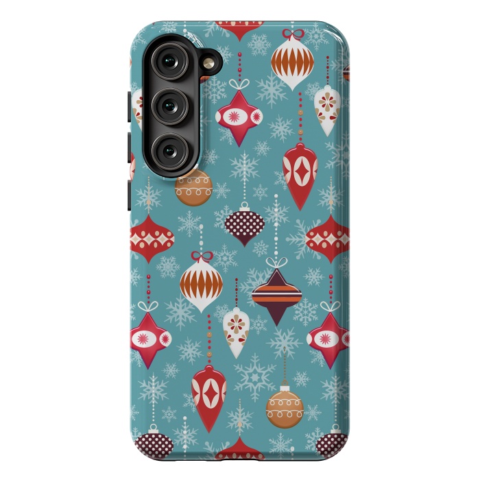 Galaxy S23 Plus StrongFit Colorful decorated Christmas ornaments by Oana 
