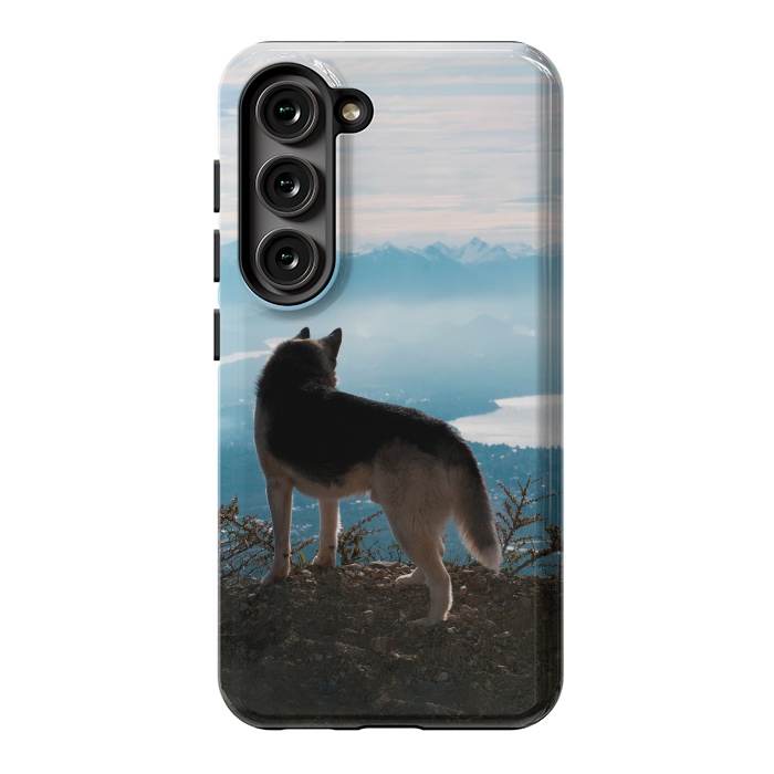 Galaxy S23 StrongFit Wanderlust dog by Laura Nagel
