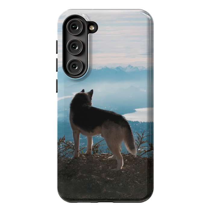 Galaxy S23 Plus StrongFit Wanderlust dog by Laura Nagel