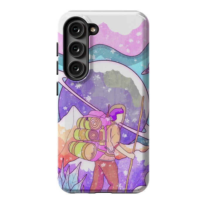 Galaxy S23 StrongFit The winter space pilgrim by Steve Wade (Swade)