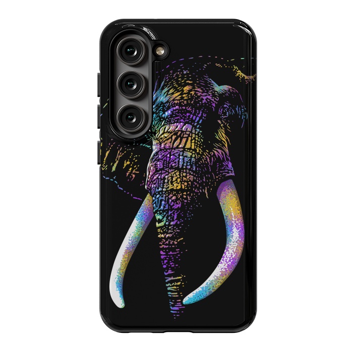 Galaxy S23 StrongFit Colorful Elephant by Alberto