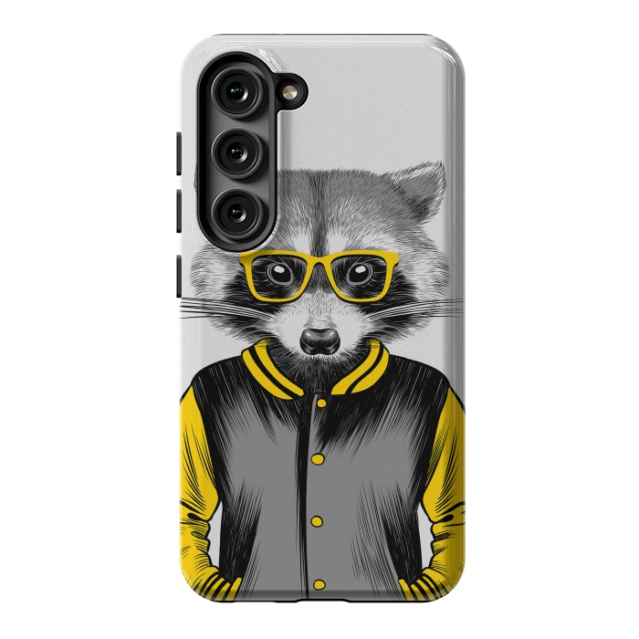 Galaxy S23 StrongFit Raccoon School by Alberto