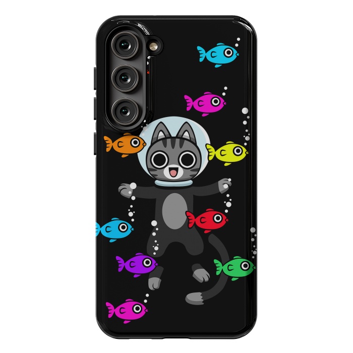 Galaxy S23 Plus StrongFit Aquarium Cat by Alberto