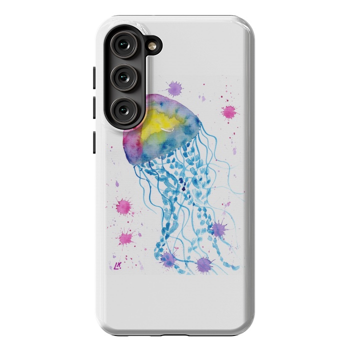 Galaxy S23 Plus StrongFit Jellyfish watercolor 22 by ArtKingdom7