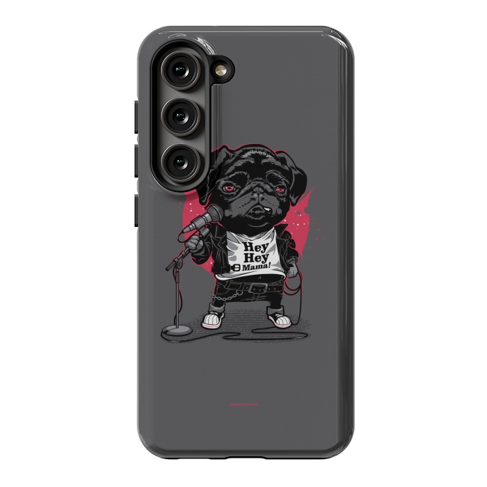 Galaxy S23 StrongFit Black Dog by Draco
