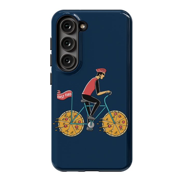 Galaxy S23 StrongFit Pizza Bicycle by Coffee Man