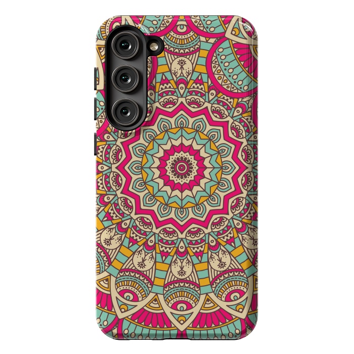 Galaxy S23 Plus StrongFit Ethnic floral seamless and Madala pattern by ArtsCase