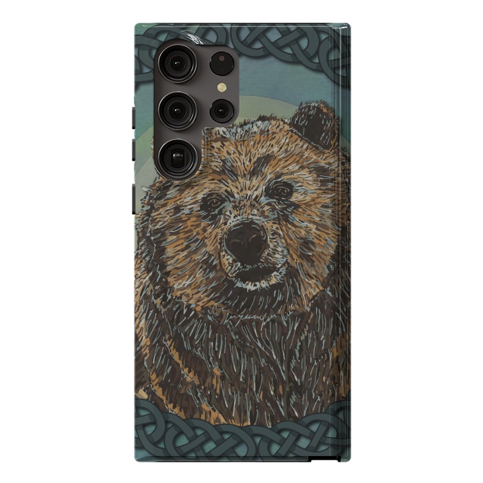 Galaxy S23 Ultra StrongFit Brown Bear by Lotti Brown