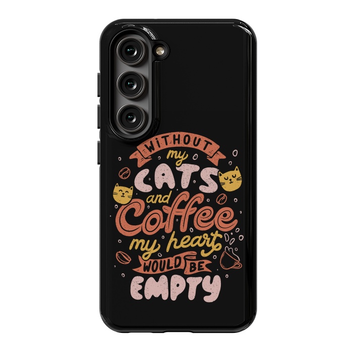 Galaxy S23 StrongFit Cats and Coffee  by eduely