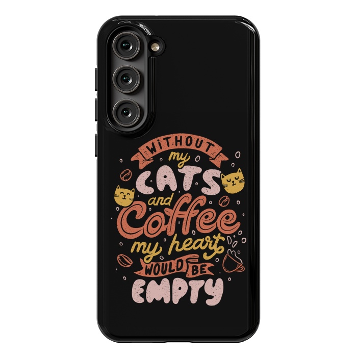 Galaxy S23 Plus StrongFit Cats and Coffee  by eduely