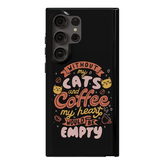 Galaxy S23 Ultra StrongFit Cats and Coffee  by eduely