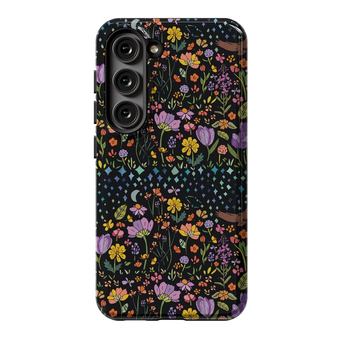 Galaxy S23 StrongFit Whimsical Night Forest by Pom Graphic Design