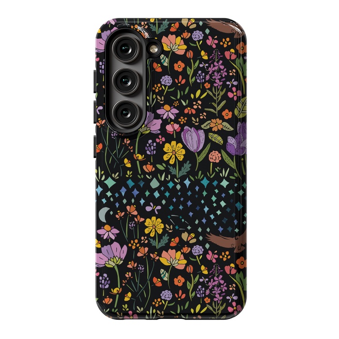 Galaxy S23 StrongFit Whimsical Night Forest II by Pom Graphic Design