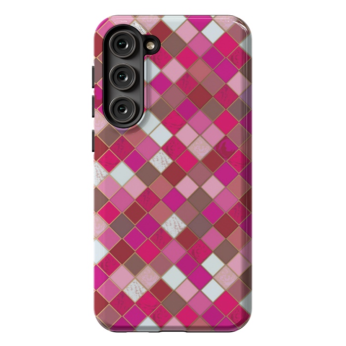 Galaxy S23 Plus StrongFit pink pretty tiles by MALLIKA