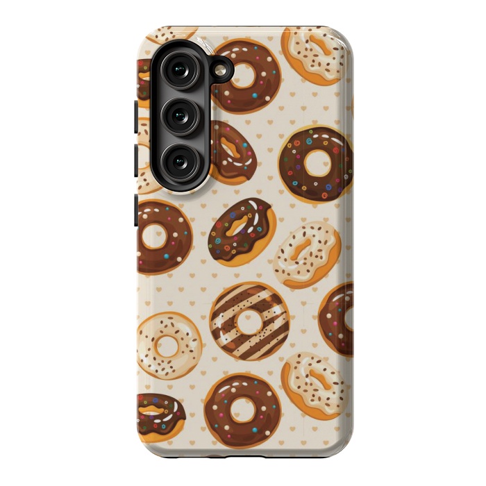 Galaxy S23 StrongFit chocolate donut love by MALLIKA