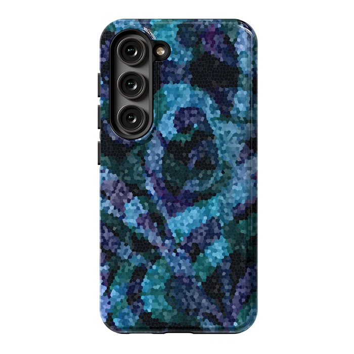 Galaxy S23 StrongFit Mosaic Floral Abstract G21B by Medusa GraphicArt