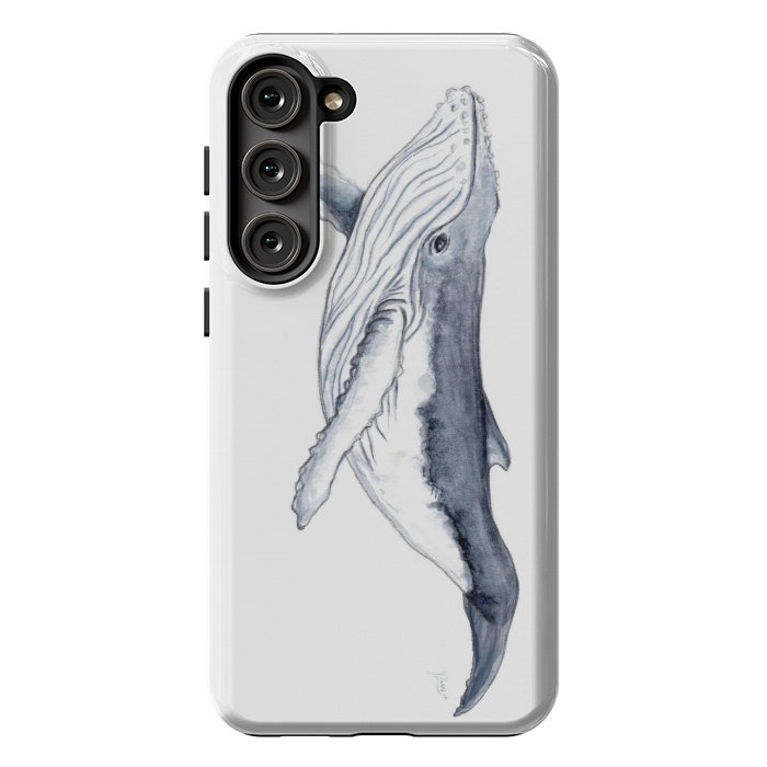 Galaxy S23 Plus StrongFit Humpback whale baby Megaptera novaeangliae by Chloe Yzoard