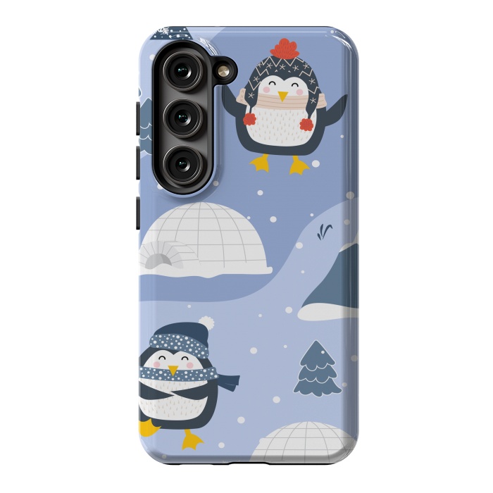 Galaxy S23 StrongFit winter happy penguins by haroulita