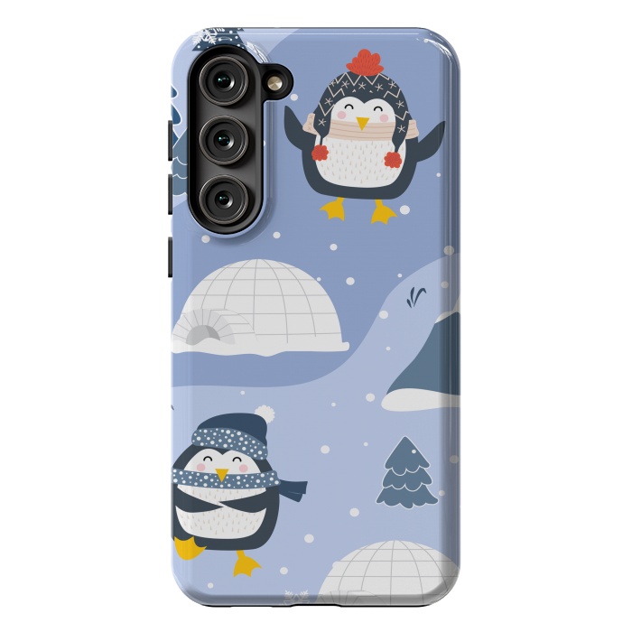 Galaxy S23 Plus StrongFit winter happy penguins by haroulita
