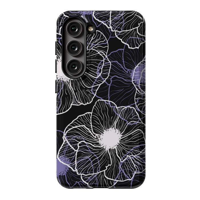 Galaxy S23 StrongFit Anemones Wildflower Illustration G601 by Medusa GraphicArt
