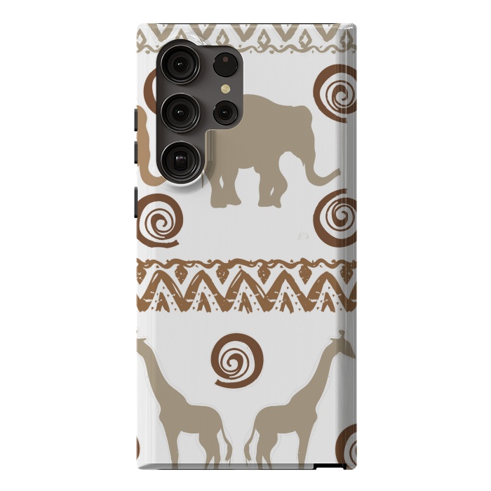 Galaxy S23 Ultra StrongFit giraffe and elephant by haroulita