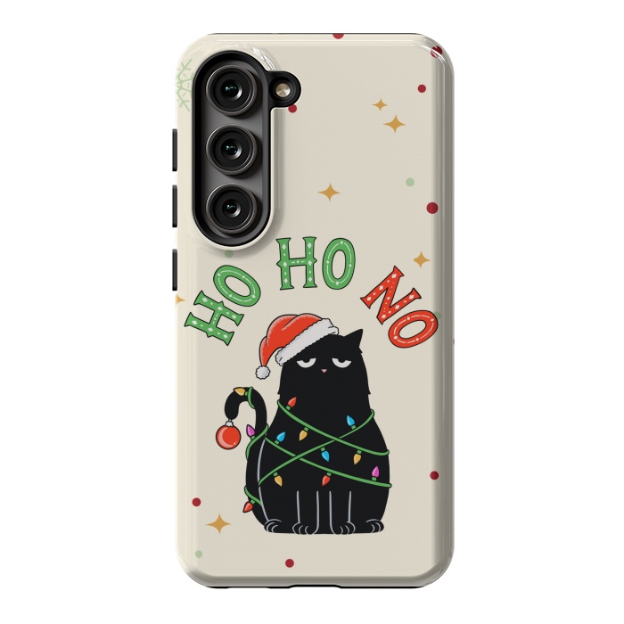 Galaxy S23 StrongFit Cat and Christmas NO by Coffee Man