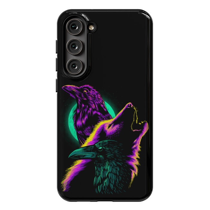 Galaxy S23 Plus StrongFit Raven and wolf by Alberto
